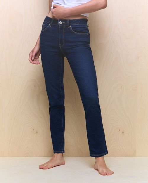 Jeans Easy Wear slim azul de cintura media para mujer