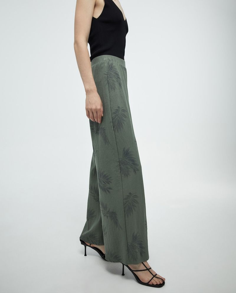 105021456-Pantalón Sfera palazzo estampado de cintura alta para mujer
