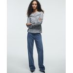 105021605-Blusa Sfera casual estampada de manga larga para mujer