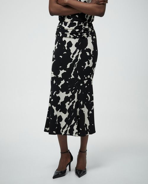 Falda Sfera midi estampada de cintura alta para mujer