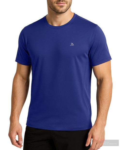 Camiseta deportiva Teammate azul texturizada para hombre