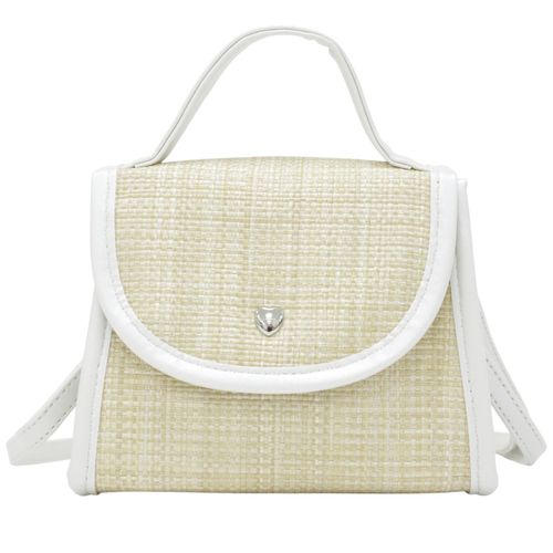 Cartera crossbody beige para niña
