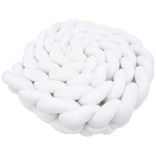 Bumper blanco de trenza para cuna