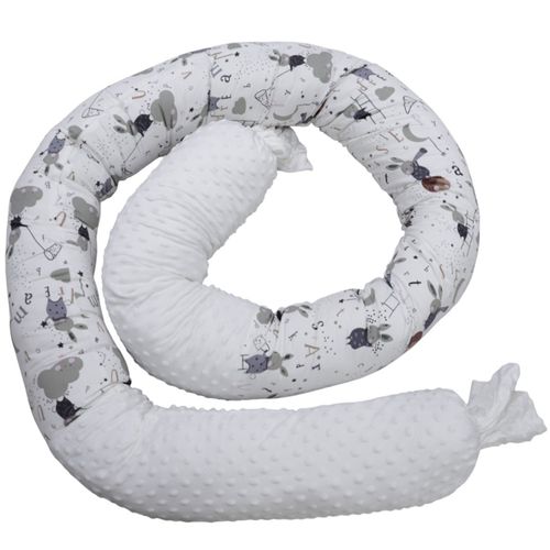 Bumper multicolor con estampado de conejo para bebé