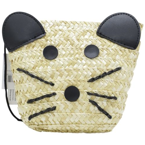 Cartera crossbody beige bordado de ratoncito para niña