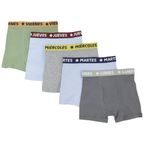 Set 5 boxers multicolor con detalle de estampado para niño