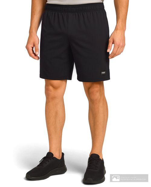 Short deportivo Everlast negro sólido para hombre