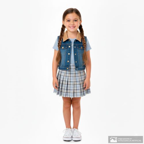 Conjunto de 2 piezas multicolor para niña
