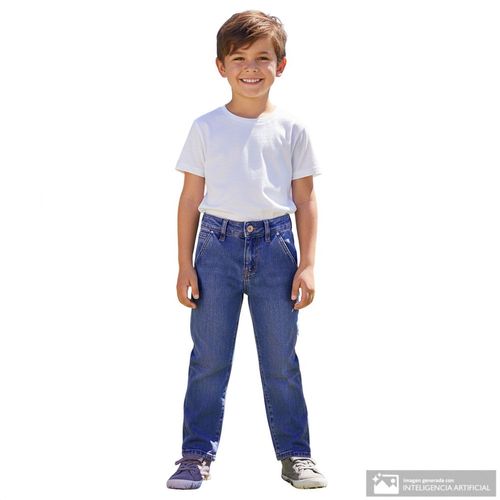Jeans carpenter relaxed fit azul denim lavado para niño