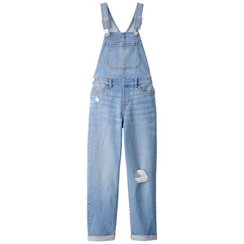 Overall azul denim lavado para niña