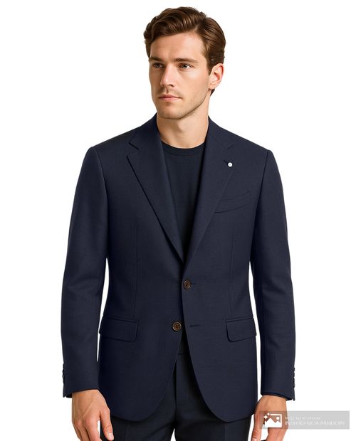 Saco PuroEGO slim fit azul navy heather para hombre