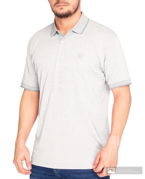 Camisa polo Oscar de la Renta gris claro heather para hombre