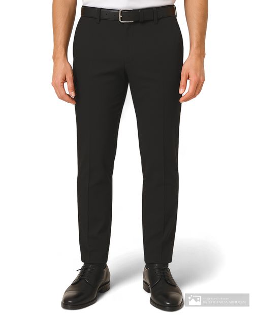 Pantalón formal PuroEGO negro sólido para hombre