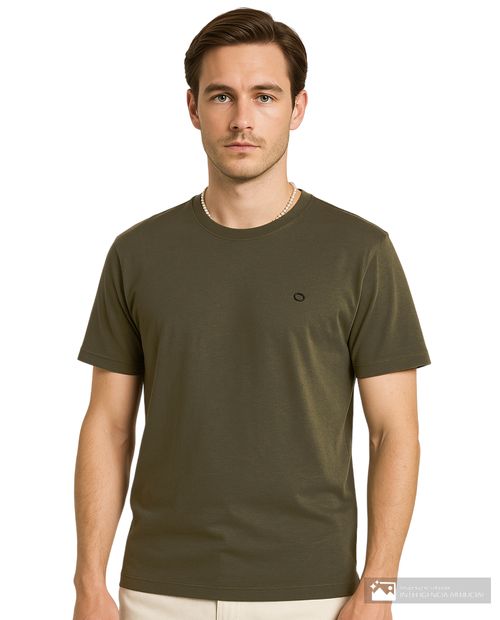 Camiseta Oscar de la Renta classic fit verde olivo heather para hombre