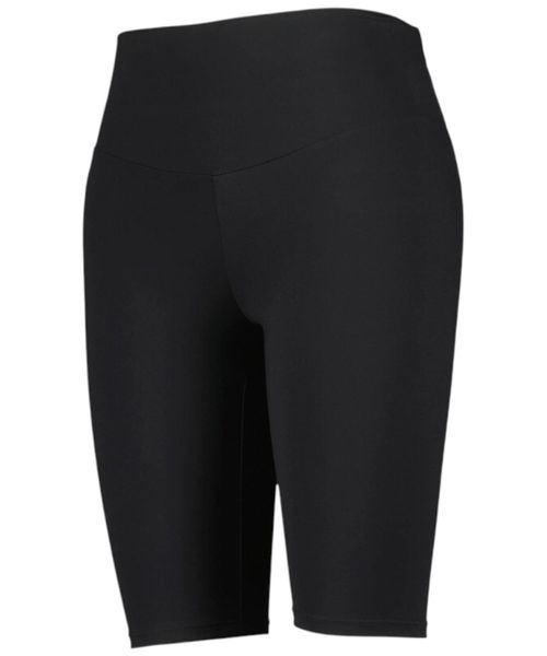 Short deportivo tipo bike Boomerang negro sólido para mujer