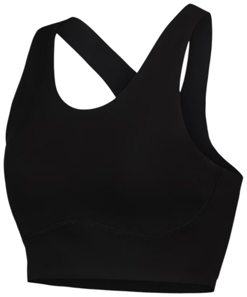 Top bra deportivo Boomerang negro sólido para mujer