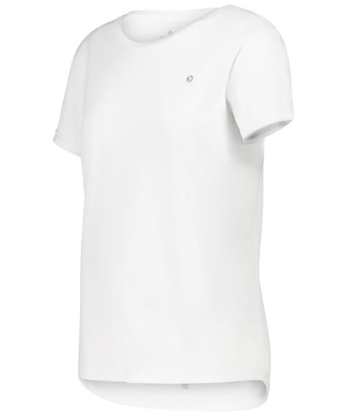 Camiseta deportiva Boomerang blanca sólida para mujer