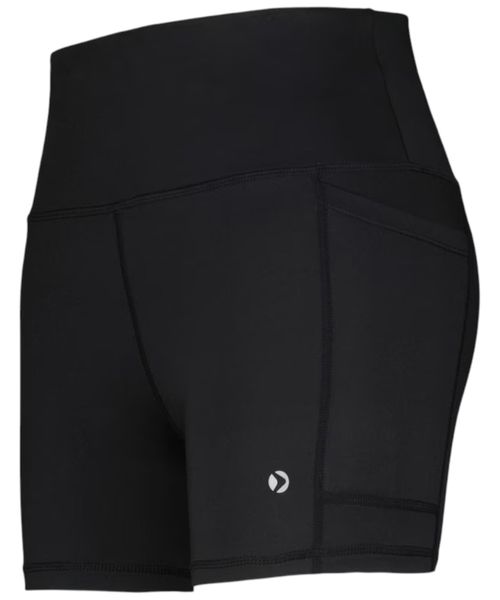 Short deportivo Boomerang negro sólido para mujer