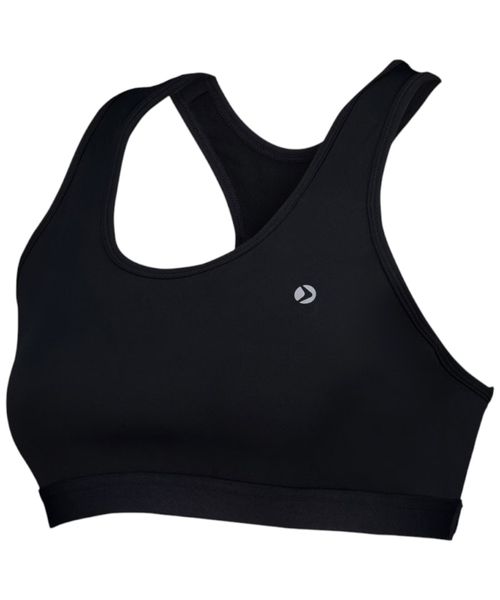 Top bra deportivo Boomerang negro color blocking para mujer