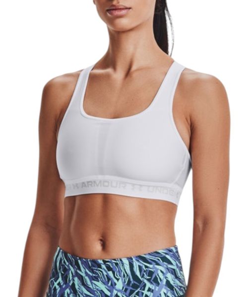 Top bra deportivo Under Armour blanco sólido para mujer