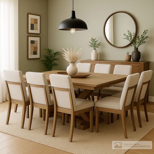 Juego de comedor rectangular 8 personas Windsor