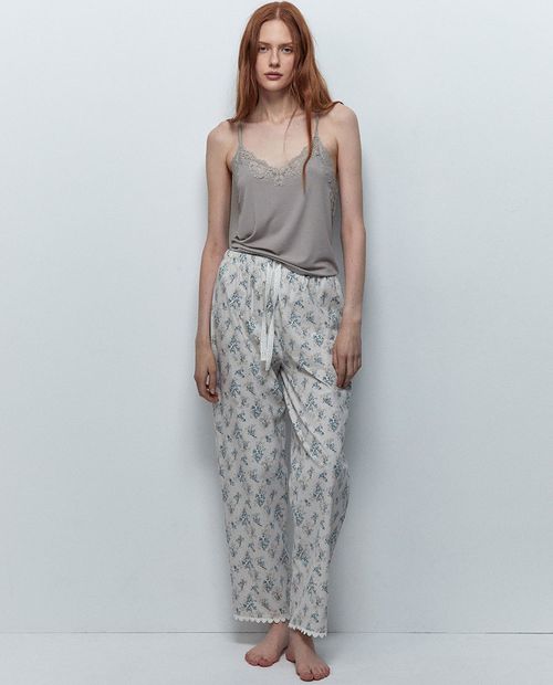 Camiseta de pijama Sfera gris para mujer