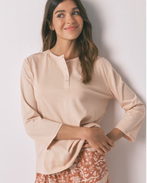 Camiseta de pijama Women Secret anaranjada para mujer