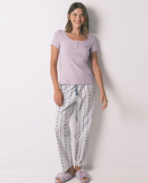 Camiseta de pijama Women Secret morada para mujer