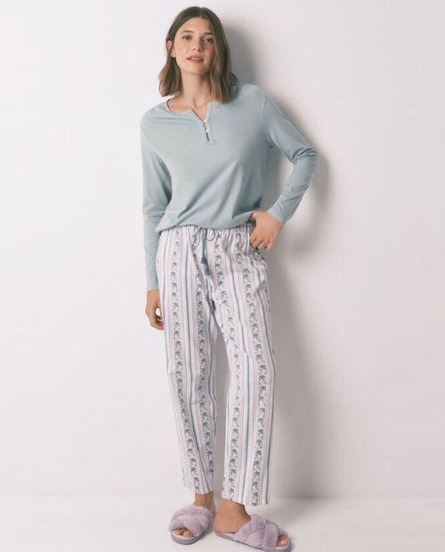 Camiseta de pijama Women Secret verde para mujer