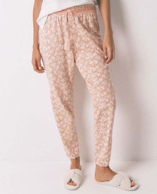 Pantalón de pijama Women Secret estampado de cintura alta para mujer