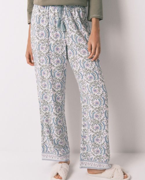 Pantalón de pijama Women Secret estampado de cintura alta para mujer