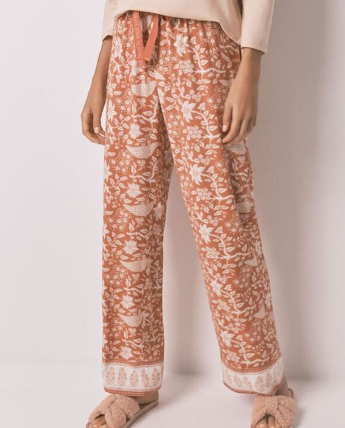 Pantalón de pijama Women Secret estampado de cintura alta para mujer