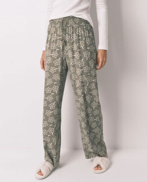 Pantalón de pijama Women Secret estampado de cintura alta para mujer