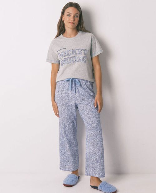 Pijama con pantalón Women Secret estampada de Mickey Mouse para mujer