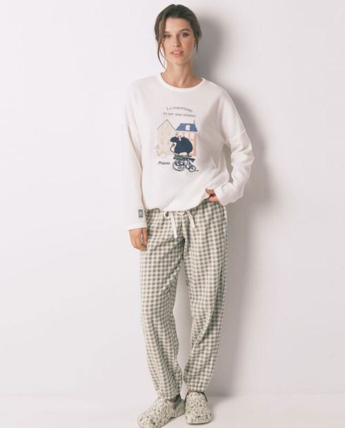 Pijama con pantalón Women Secret estampada de Mafalda para mujer
