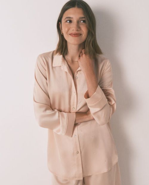 Pijama con pantalón Women Secret anaranjada para mujer