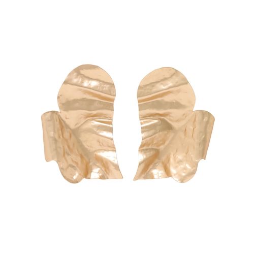 Aretes con textura color dorado para mujer