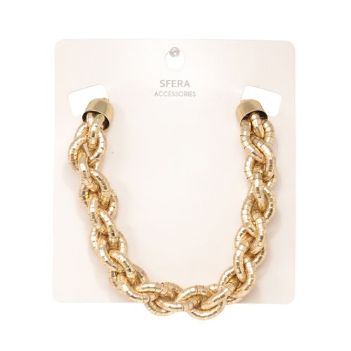 Choker maxicadena dorado 2.4 cm-54.6 cm para mujer