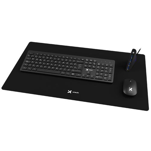 Combo teclado + mouse inalámbrico + alfombrilla XL + HUB de 4 puertos Xtech