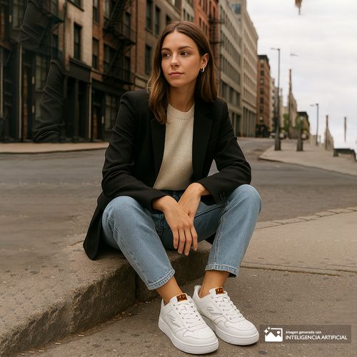 Zapato casual Everlast color blanco para mujer