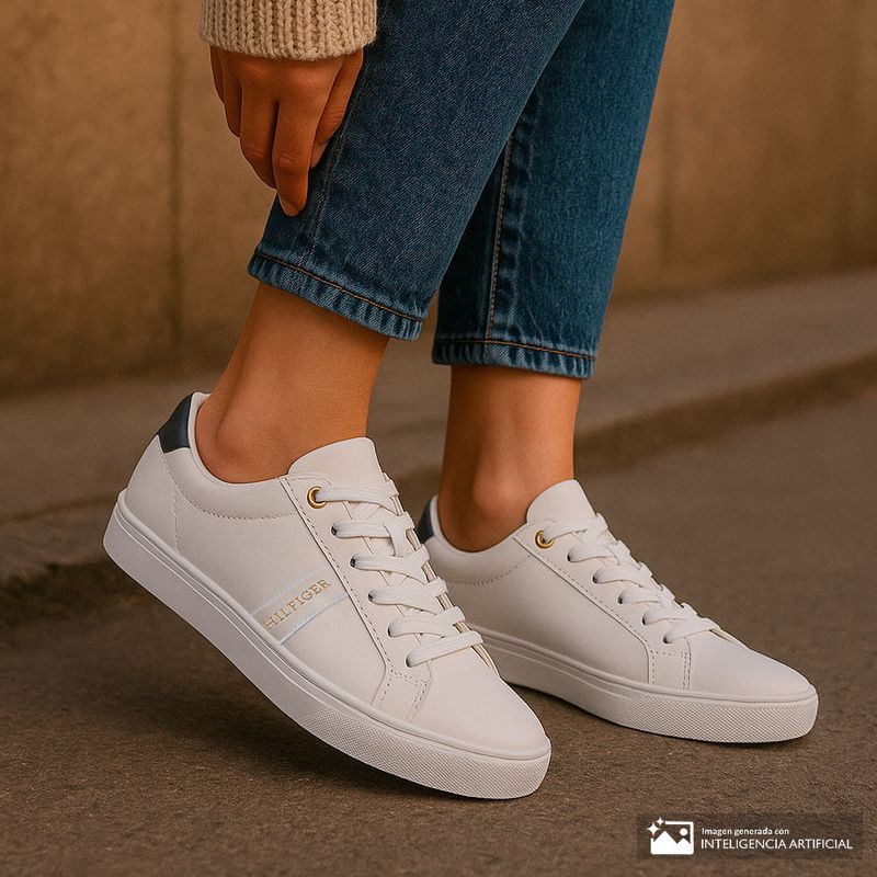Zapato casual Tommy Hilfiger blanco para mujer Siman Nicaragua