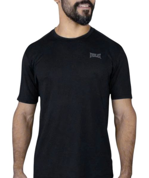 Camiseta deportiva Everlast point negra sólida para hombre