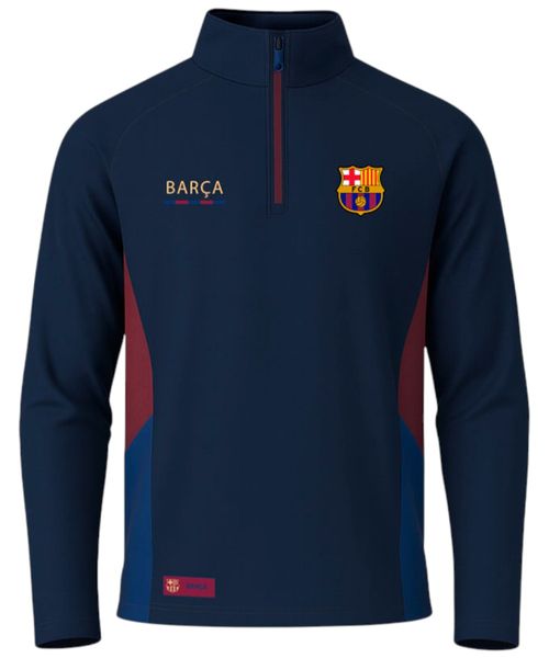 Camiseta deportiva FC Barcelona navy color blocking para hombre