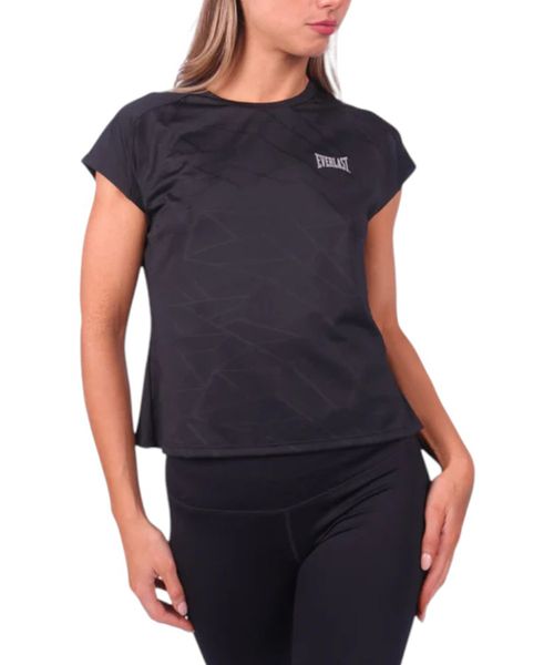 Camiseta deportiva Everlast negra estampada para mujer