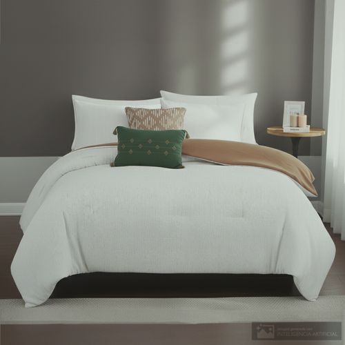 Edredón Allure de poliéster jacquard hunter