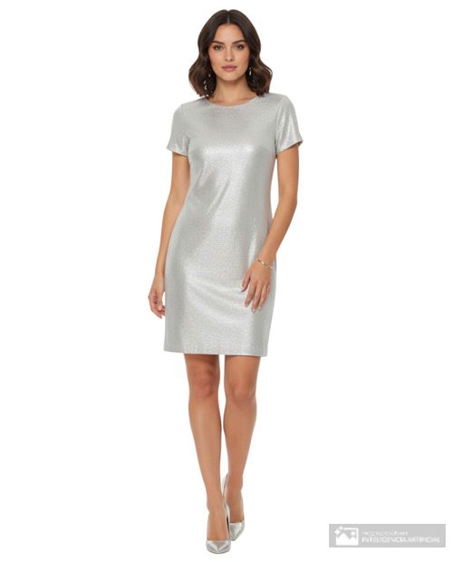 Vestido Marina shift estampado de mangas cortas para mujer