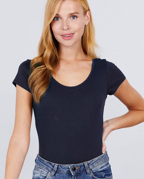 Blusa Active Basic bodysuit azul manga corta para mujer