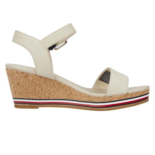 Sandalia casual Tommy Hilfiger Corporate color beige para mujer