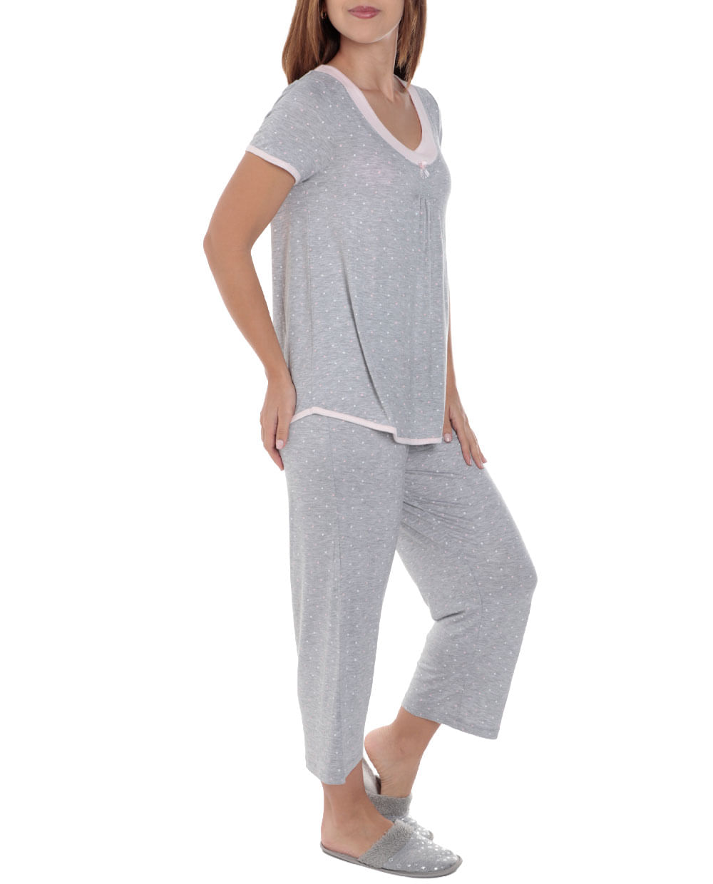 Pijama con pantalón Rene Rofe con puntos para mujer - Siman El Salvador