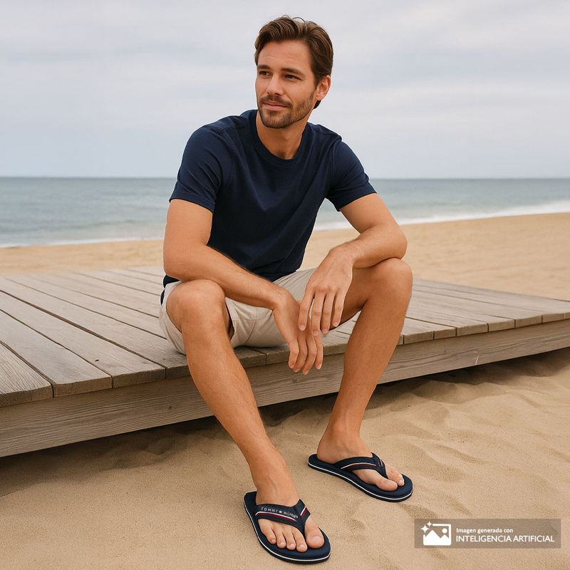 Sandalia de playa Tommy Hilfiger color azul para hombre Siman